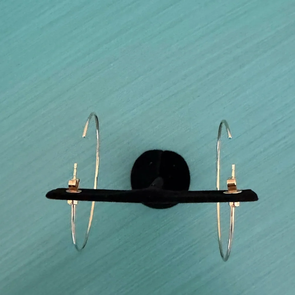 14k Gold and Diamond Hoops